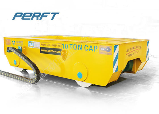 10T Cable Reel Powered Industry Standard Flat Transfer Trolley On Rail