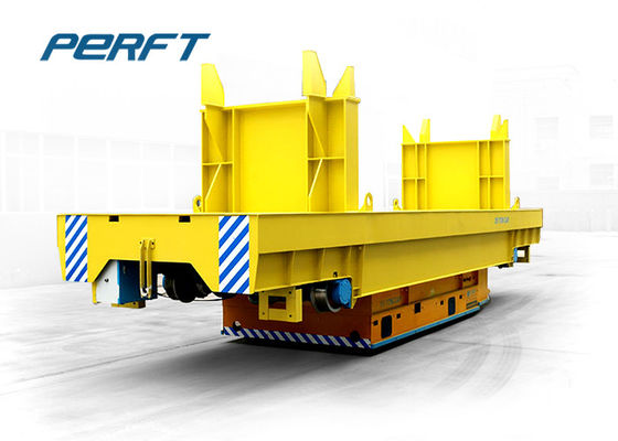 Electric flat Industrial Transfer Trolley with solid rubber wheels for shunting and moving goods