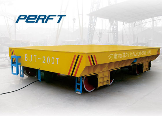 Motorized Flat Bed Transport Wagon , Industry Transfer Rail Automated Guided Vehicles