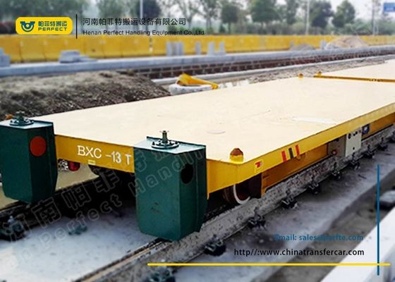 Electric Conductor Rail Powered Q235 Die Transfer Cart Platform Track