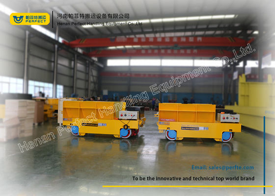 Rail Moving Coil Transfer Trolley / Battery Powered Cart For Chemical Plant