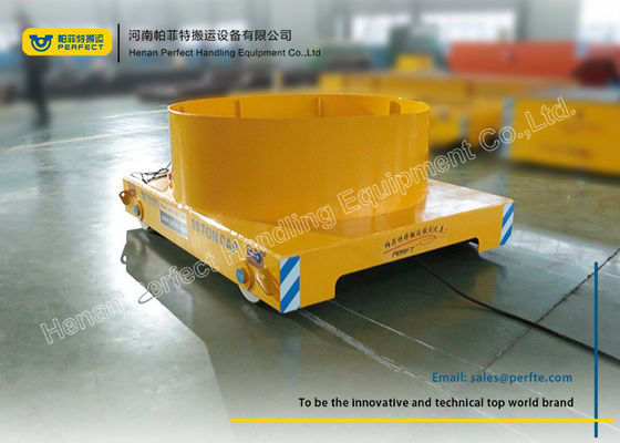 Load Liquid Steel Ladle Transfer Car With Trailing Cable Powered Source