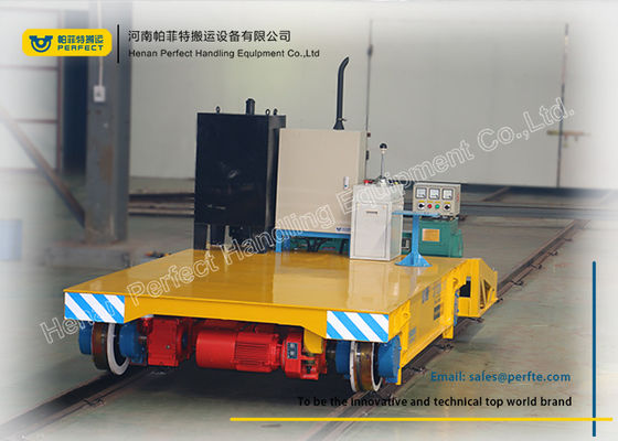 Warehouse Transferring Flat Rail Guided Vehicle , Cargo Heavy Duty Cart Trolley