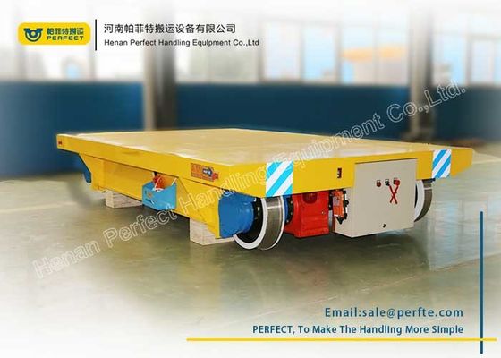 50 T Cable Heavy Industrial Transfer Trolley Solid Electric Bogie For Workshop