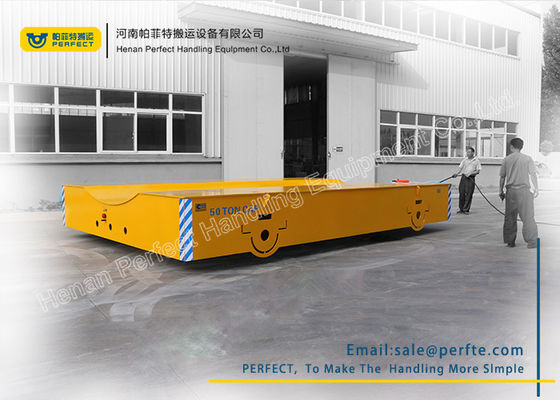 50 Ton Die Transfer Cart Trackless Material Transportation Polyurethane Coated Wheel