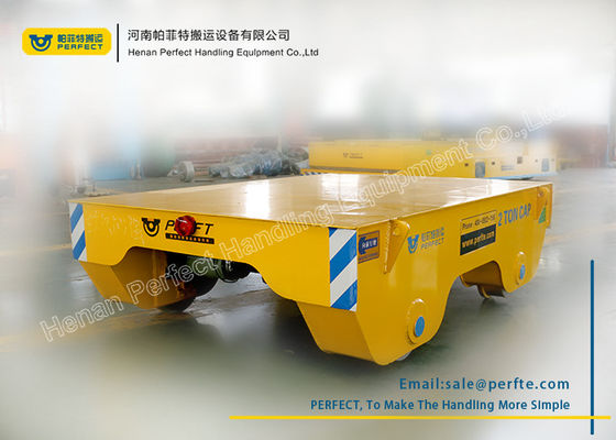 Steel Material Die Transfer Cart / Yellow Industrial Cross Rail Transfer Car