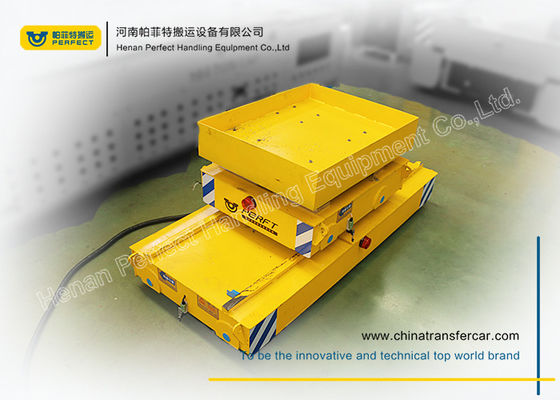 Heavy Duty Industrial Transfer Trolley Wide Gauge Railway Traverser On Steel Rail Track