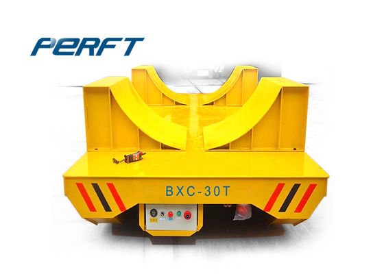 30 ton battery powered carbon steel coil transfer trolley for coils transportation on rails