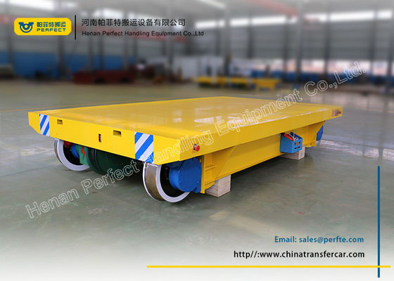 Busbar powered transfer cart for factory material handling equipment