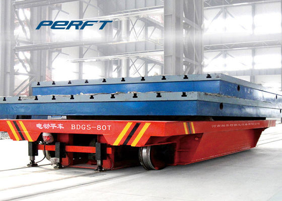 Motorized Coil Die Transfer Cart On Rails For Factory Product Transportation
