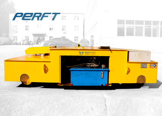industrial lift transfer cart on cement floor for workshop handling