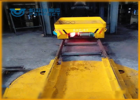 Pallet Electric Bogie 360 Degree Material Handling Turntable Running On Rail