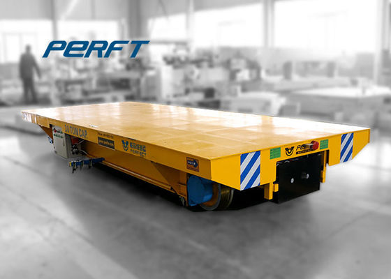Electric Ladle Transfer Car On Rail , Workshop Large Cargo Material Handling Carts