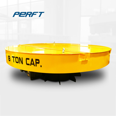 Cross Rails Motorized Traverser Turntable 1-100T Yellow Color For Warehouse