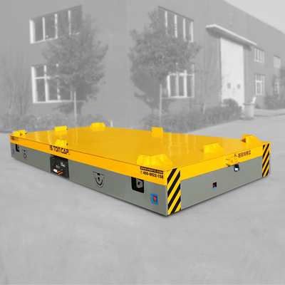 Steel Box Structure Electric Platform Cart Trackless For Material Transfer