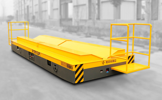 Plant Smooth Ground Electric Steerable Molten Metal Transfer Cart On Cement