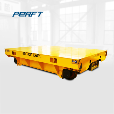 Steel Beam Material Handling Electric Railway Trailer Platform Motorized Wagon