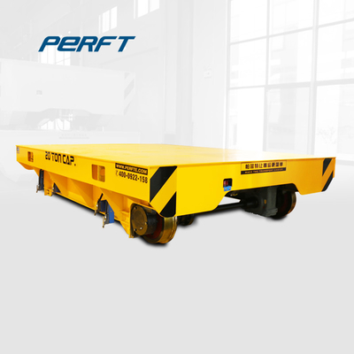 Steel Beam Material Handling Electric Railway Trailer Platform Motorized Wagon