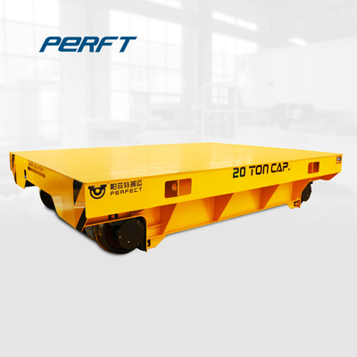 Steel Beam Material Handling Electric Railway Trailer Platform Motorized Wagon