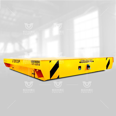 Push Transfer Rail Flat Material Handling Cart For Heavy Duty Industry