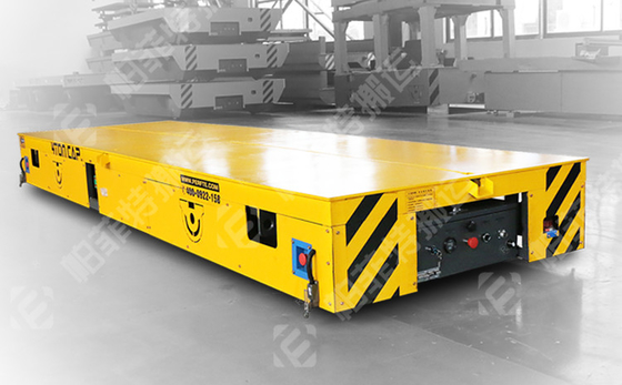 Yellow Heavy Duty Pipe Handling Wagon Electric Transfer Trolley