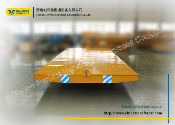 No Power Heavy Duty 100t Rail Transfer Trolley Material Handling Cart For Factories