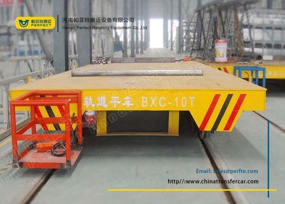 Electric Conductor Rail Powered Q235 Die Transfer Cart Platform Track