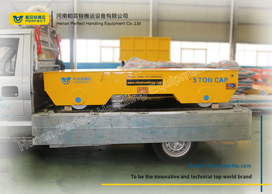 Wide Platform Industrial Transfer Trolley With Steel Box Girder Structure