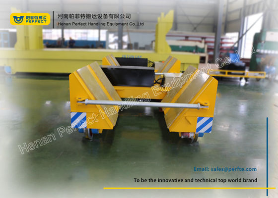 Rail Moving Coil Transfer Trolley / Battery Powered Cart For Chemical Plant