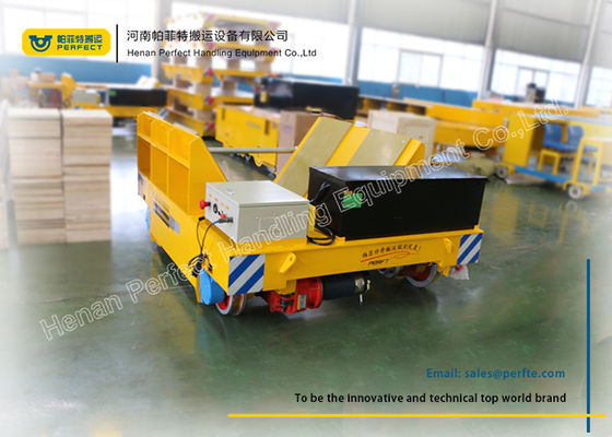 Rail Moving Coil Transfer Trolley / Battery Powered Cart For Chemical Plant