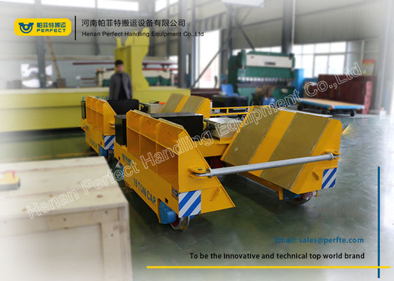 Rail Moving Coil Transfer Trolley / Battery Powered Cart For Chemical Plant