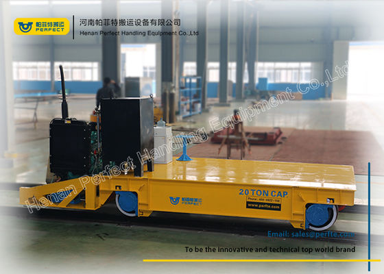 Motorized Heavy Duty Plant Trailer Versatile Track Carriage For Warehouse