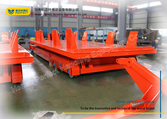 Heavy Duty Flat Rail Transfer Cart Customized Parameter Improve Working Efficiency