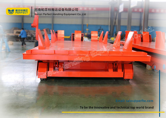 Heavy Duty Flat Rail Transfer Cart Customized Parameter Improve Working Efficiency