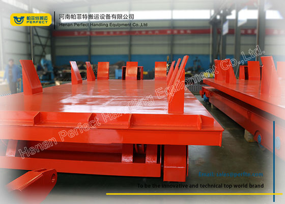 Heavy Duty Flat Rail Transfer Cart Customized Parameter Improve Working Efficiency