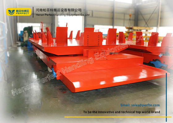 Heavy Duty Flat Rail Transfer Cart Customized Parameter Improve Working Efficiency