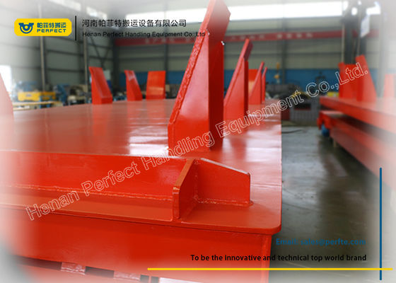 Heavy Duty Flat Rail Transfer Cart Customized Parameter Improve Working Efficiency