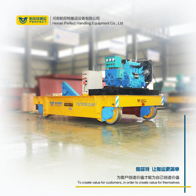 100t Heavy Duty Motorized Transfer Cart For Transport Large Machines