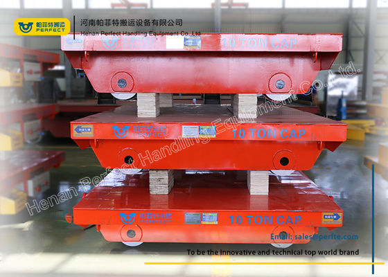 Assembly Line Steel Motorized Transfer Trolley / Electric Transfer Cart Carriage