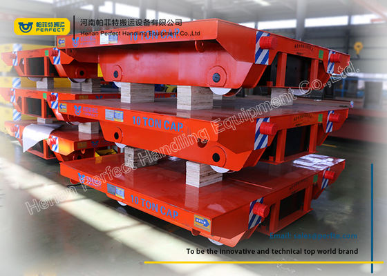 Assembly Line Steel Motorized Transfer Trolley / Electric Transfer Cart Carriage