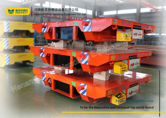 Assembly Line Steel Motorized Transfer Trolley / Electric Transfer Cart Carriage