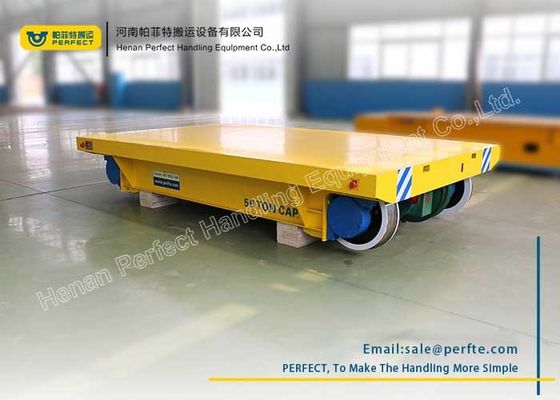 50 T Cable Heavy Industrial Transfer Trolley Solid Electric Bogie For Workshop