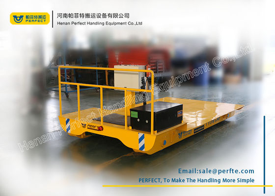 Heavy Flat Rail Industrial Transfer Trolley / Material Handling Equipment