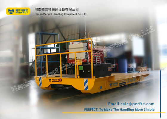 Heavy Flat Rail Industrial Transfer Trolley / Material Handling Equipment