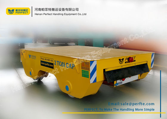 Steel Material Die Transfer Cart / Yellow Industrial Cross Rail Transfer Car