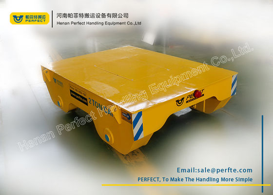 Steel Material Die Transfer Cart / Yellow Industrial Cross Rail Transfer Car