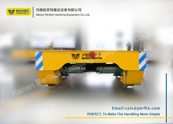 Steel Material Die Transfer Cart / Yellow Industrial Cross Rail Transfer Car