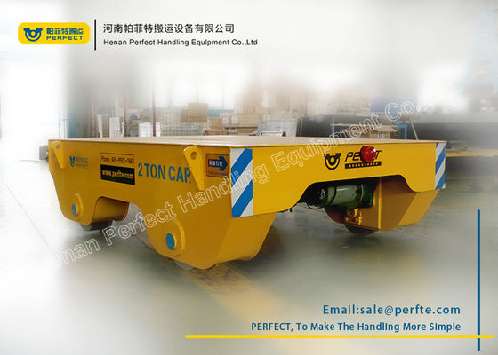 Steel Material Die Transfer Cart / Yellow Industrial Cross Rail Transfer Car