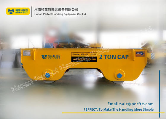 Steel Material Die Transfer Cart / Yellow Industrial Cross Rail Transfer Car