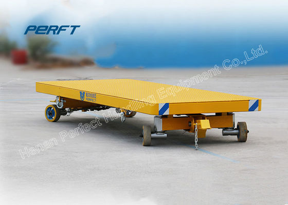 Yellow Non - power Towed Heavy Duty Plant Trailer Truck Long Life